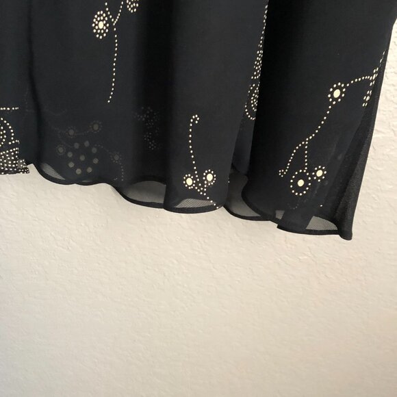 Evan Picone Size 10 Black Strappy Open Back Bodycon Cocktail Dress - Picture 6 of 10